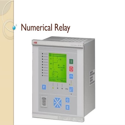 NUMERICAL RELAY and its application in Engineering