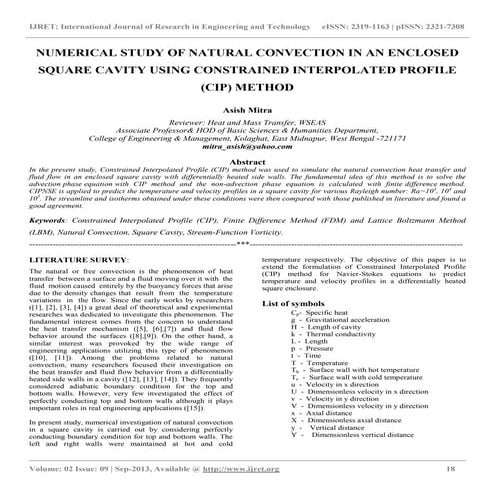 Numerical study of natural convection in an enclosed | PDF
