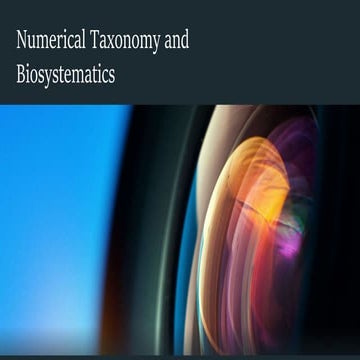 Numerical taxonomy and biosystematics
