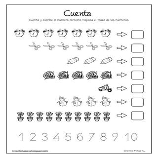 Fichas Números (del 1 10) Educación...