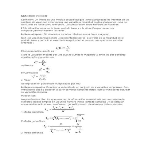 estadistica Tipos e índices | PPTX