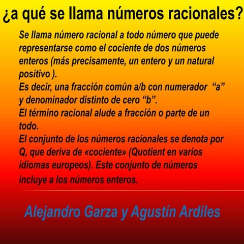 Numeros racionales