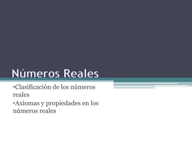 Numeros reales