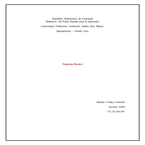 Numeros reales