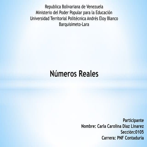 Numeros reales