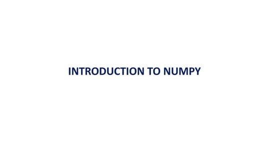 NumPy | PPTX