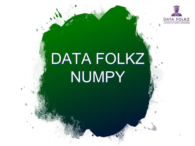 Numpy.pdf | Programming Languages | Computing