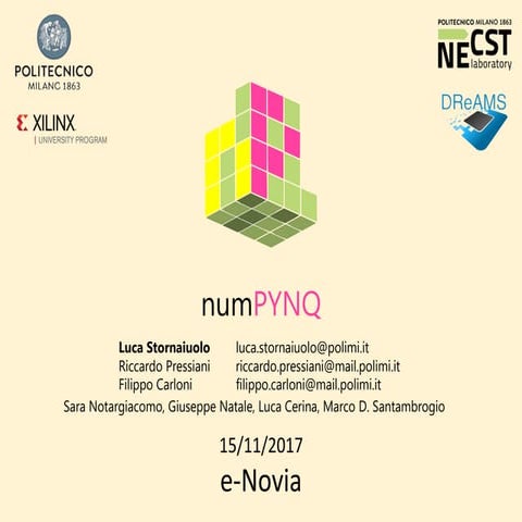 numPYNQ @ NGCLE@e-Novia 15.11.2017