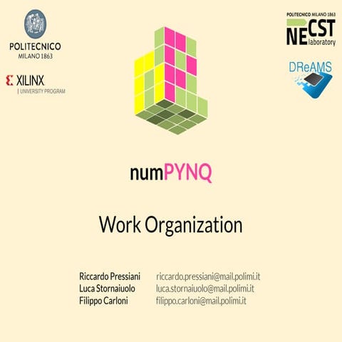 3. numPYNQ - Work Organization