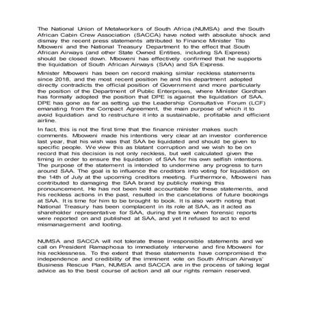 Statement on SAA | DOCX