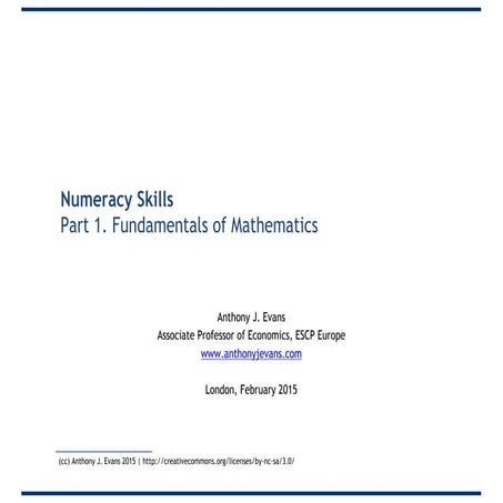 Numeracy Skills 1