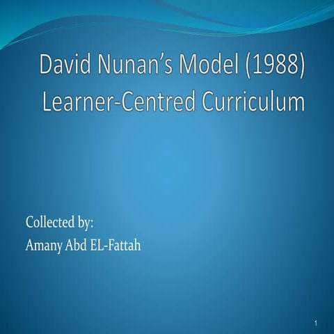 Nunan curriculum model_1