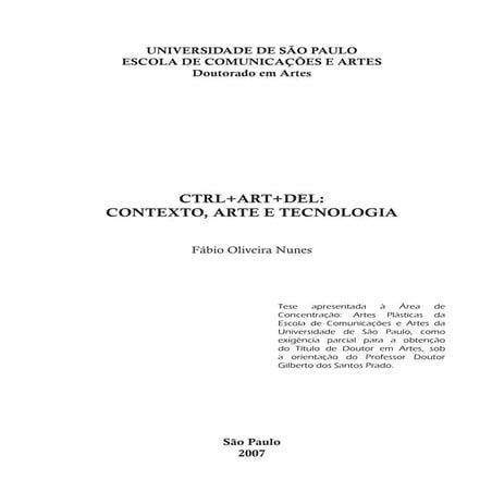 contexto + arte + tecnologia (tese) Nunes, fábio. 