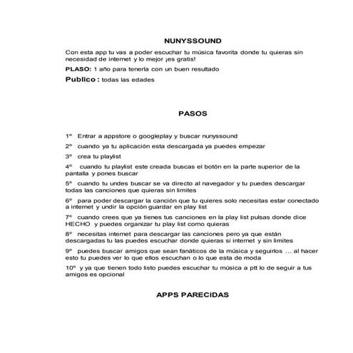 CREA TU APLICACION (NUNYSSOUNDS)