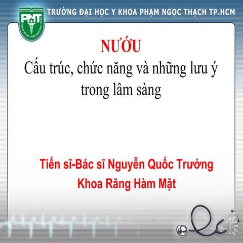 NƯỚU RĂNG - MÔ PHÔI RĂNG MIỆNG - BT NHÓM