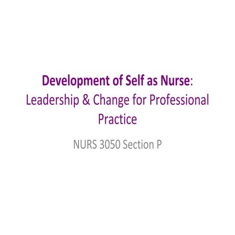 Nurs 3050 Week 1 Intro