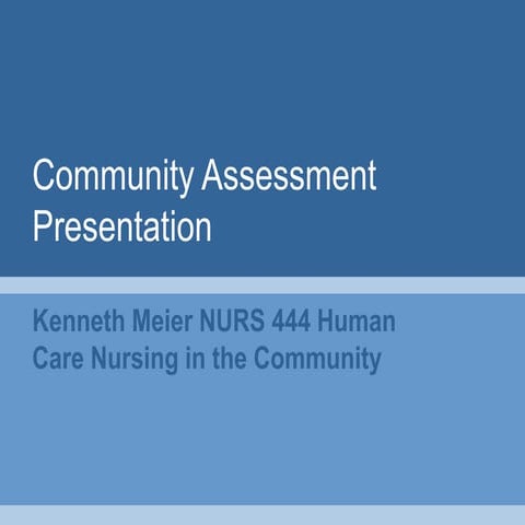Nurs 444 community assessment windshield presentation   ken meier