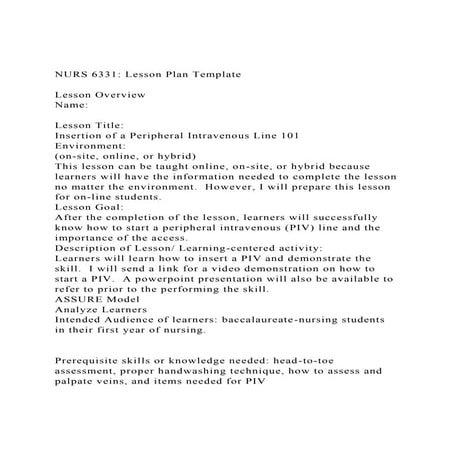 NURS 6331 Lesson Plan TemplateLesson OverviewNameLes.docx