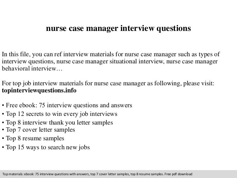 nurse manager interview