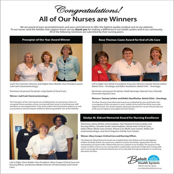 Beloit Health System: All of Our Nurses are Winners