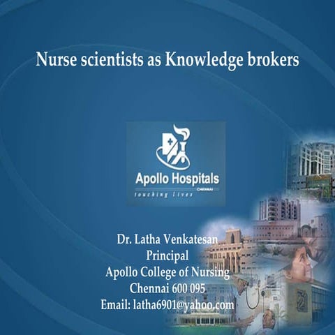 Nurse scientists as knowledge brokers