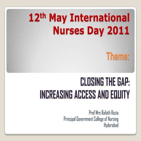 Nurses Day 2011 Theme