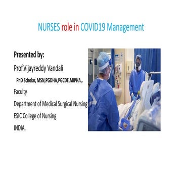 Nurses role in COVID-19 Management
