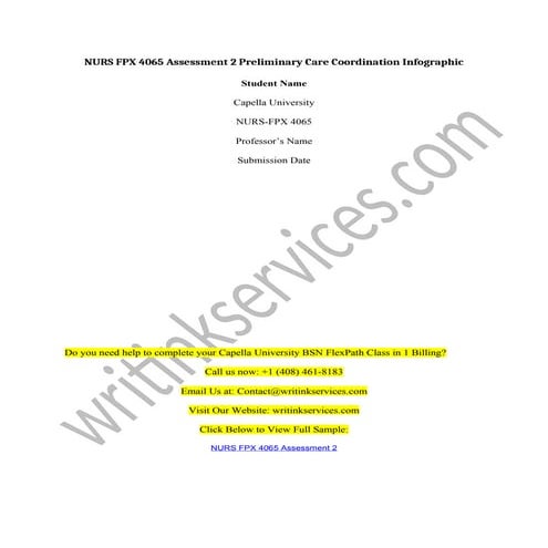 NURS FPX 4065 Assessment 2_writinkservices | DOCX