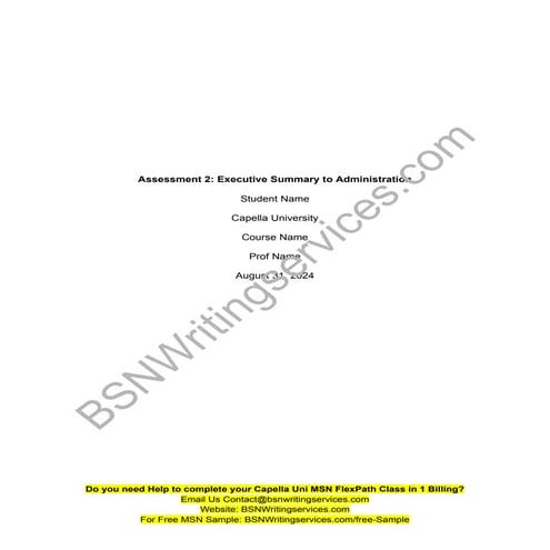NURS FPX 6410 Assessment 2 Executive Summary to Administration.pdf