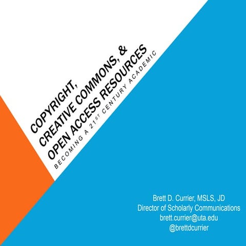Copyright, Creative Commons, and Open Access Resources