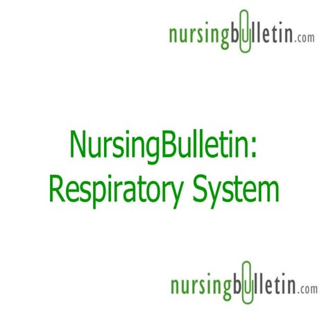 Nursing Bulletin Respiratory System