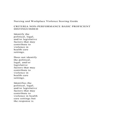 Nursing and Workplace Violence Scoring GuideCRITERIA NON-P.docx