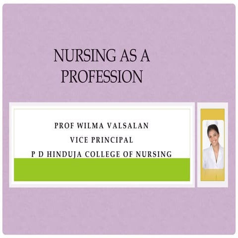 Nursing as a Profession