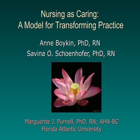 Nursing As Caring revised 2013