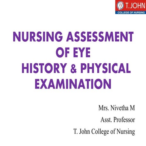 Nursing assessment of the eye