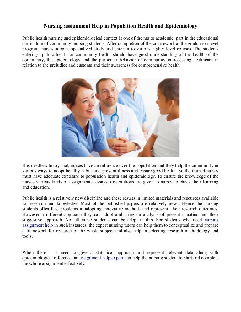 Epidemiology homework help
