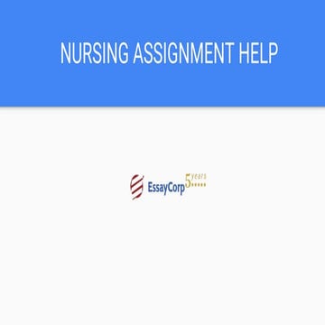 Nursing assignment help