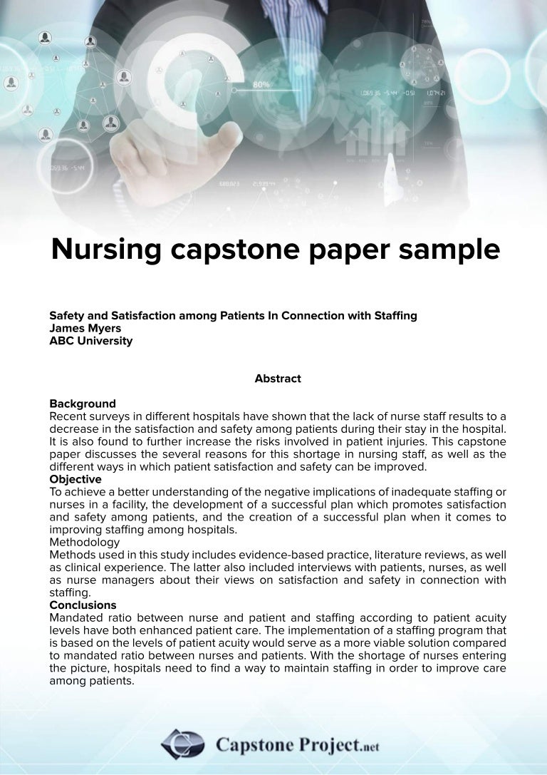 what is an example of a capstone project in healthcare