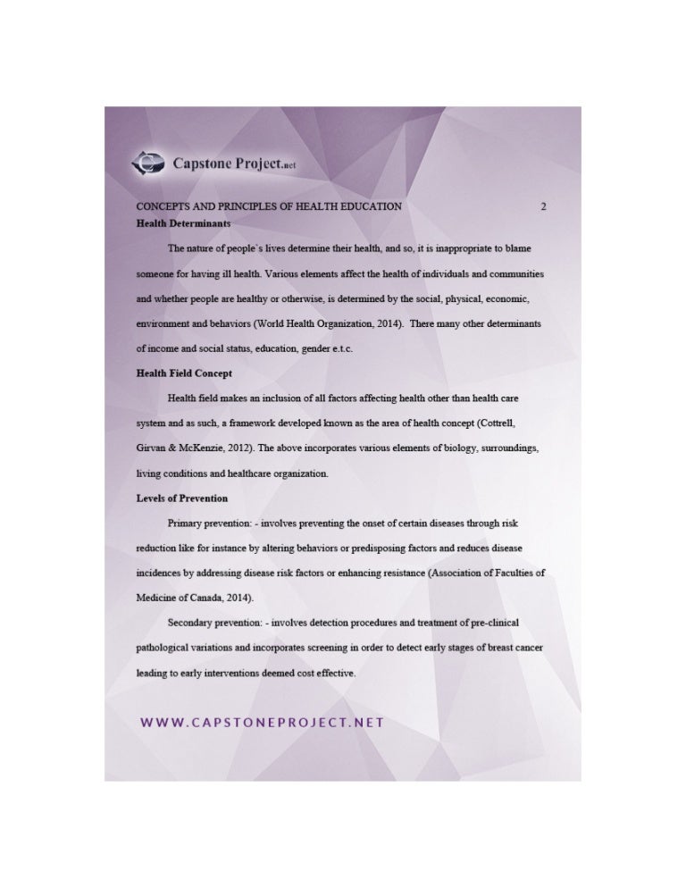 Sample of nursing capstone project paper pdf image