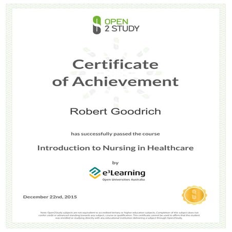 Introduction to Nursing in Healthcare by e3Learning