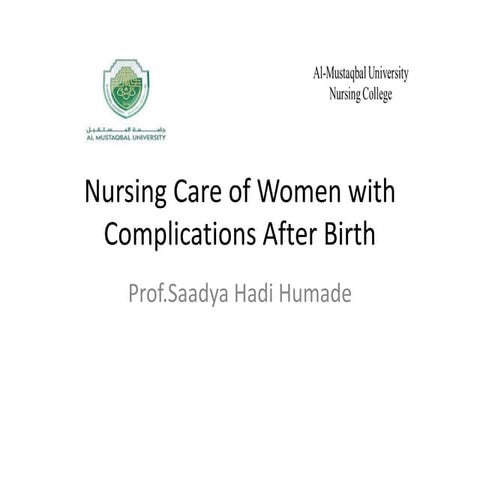nursing carefor complication.pptx