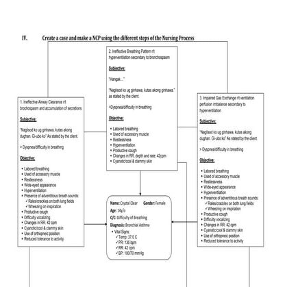 Nursing care plans, concept map    bronhial asthma