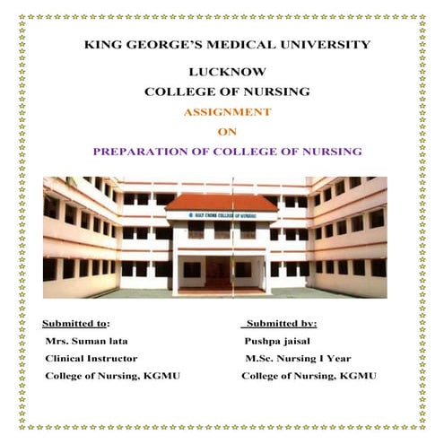 Preparation of Nursing college 