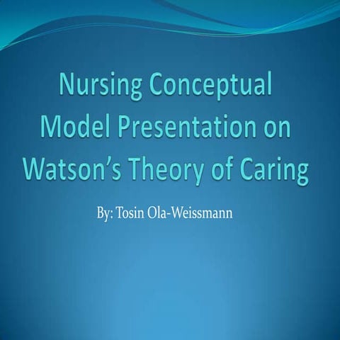 Nursing conceptual model presentation