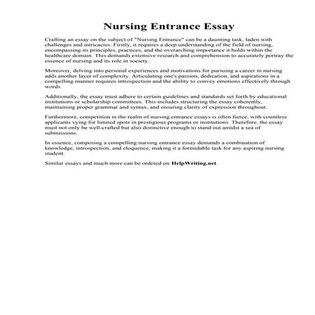 Nursing Entrance Essay.pdf