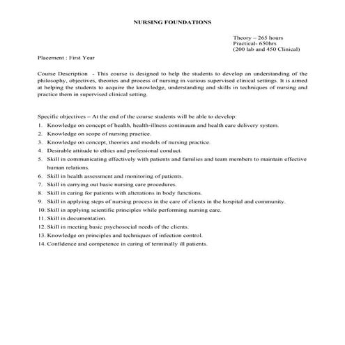 Nursing foundation i