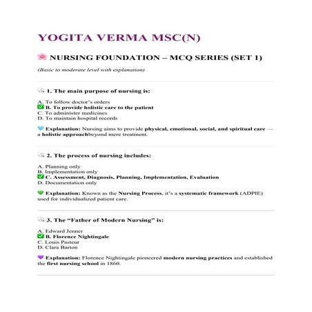 Nursing foundation mcq series set -01 (basic)