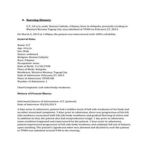 Nursing history gordons