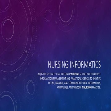 Nursing informatics: Internet Tools and NI abroad