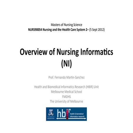 Nursing informatics Lecture